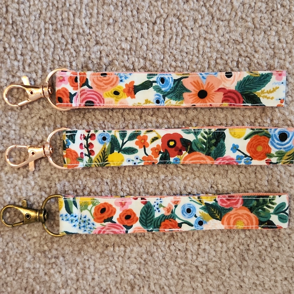 Wristlet Keychains In Pink Rifle Paper Co Garden Party Print (1 Count)